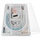The Bead Board with Clear Cover,Grey Flocked,6 Recessed Compartments,3 U-Shaped Channels,Design Boards for Jewelry Bracelet Necklace Making DIY